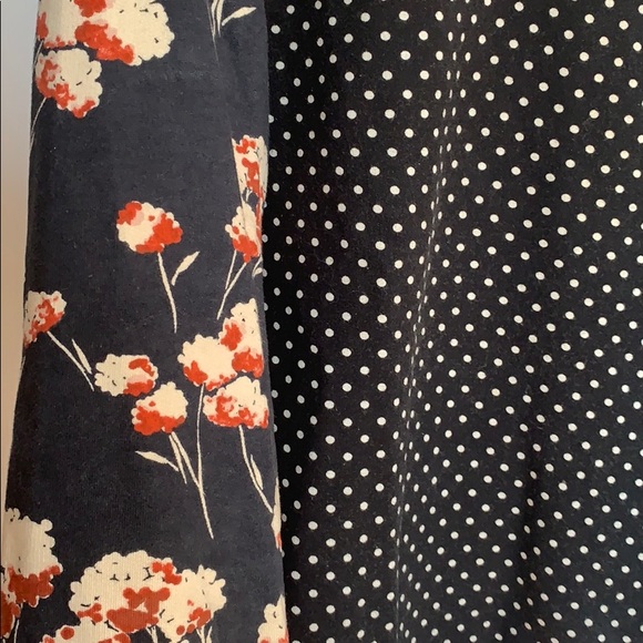 Tory Burch Dot and Floral Printed Navy Sweatshirt - Picture 3 of 6